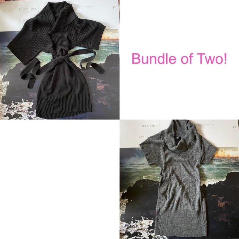 Bundle of Two Cowl-neck Mini Sweater Dresses